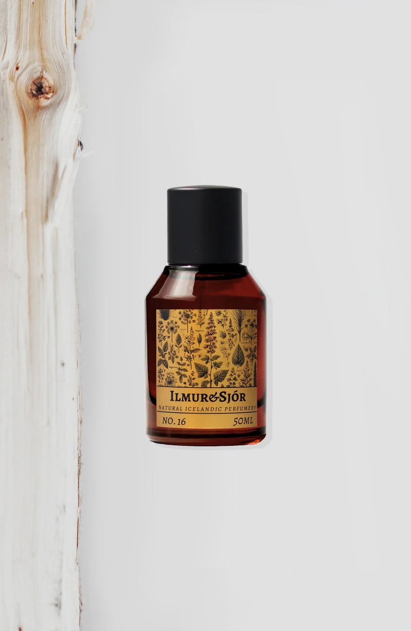 50 ml bottle of Ilmur & Sjór Skógarbotn no.16 Icelandic forest-floor perfume